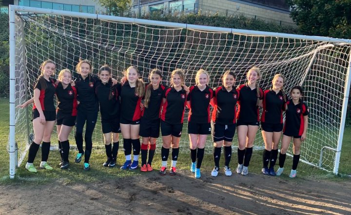 EMS U13 Girls' Football Team at the Durham County Cup