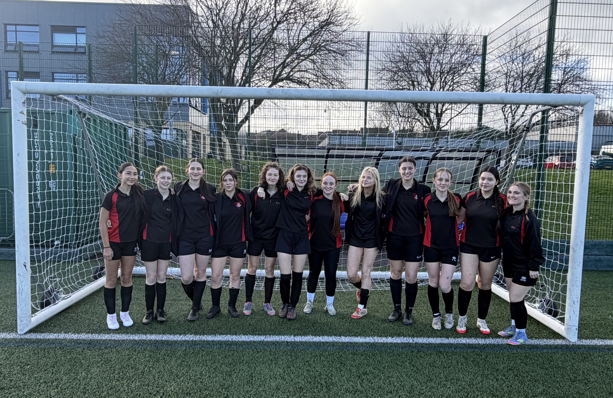 EMS Year 11 girls at their final football match