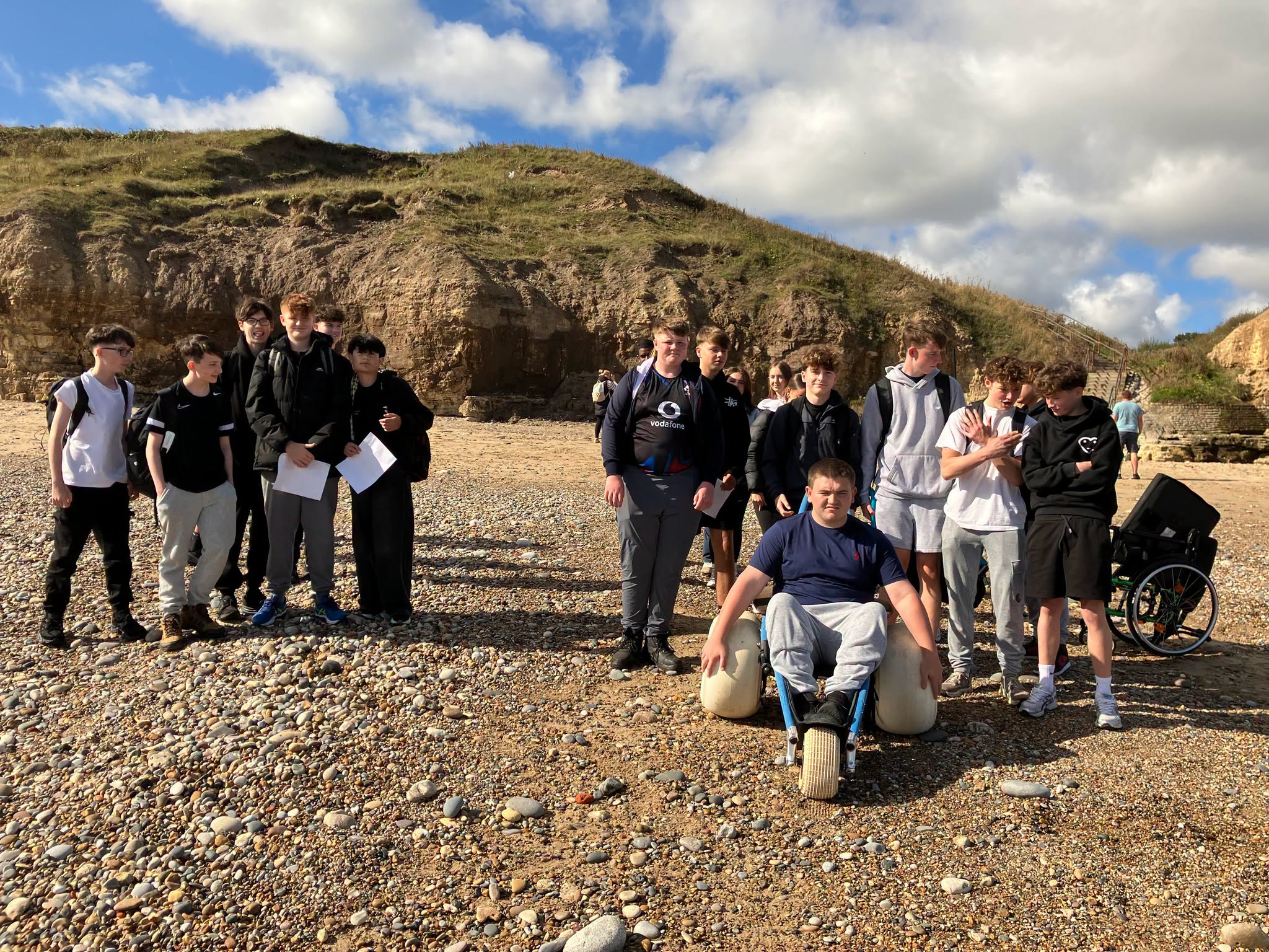 GCSE Geography students on their educational trip to Seaham