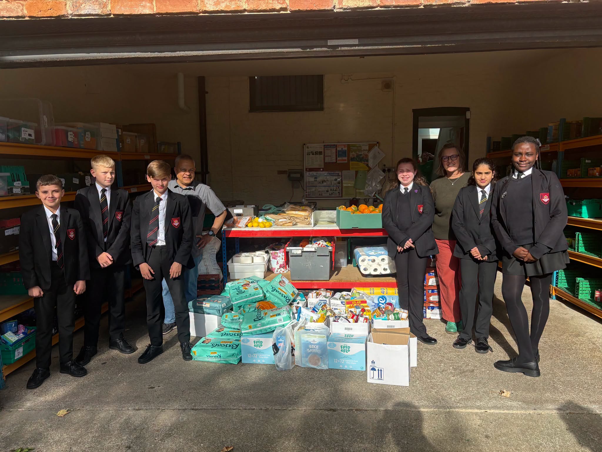 Amazing donations to Hartlepool Foodback from our students, staff and families