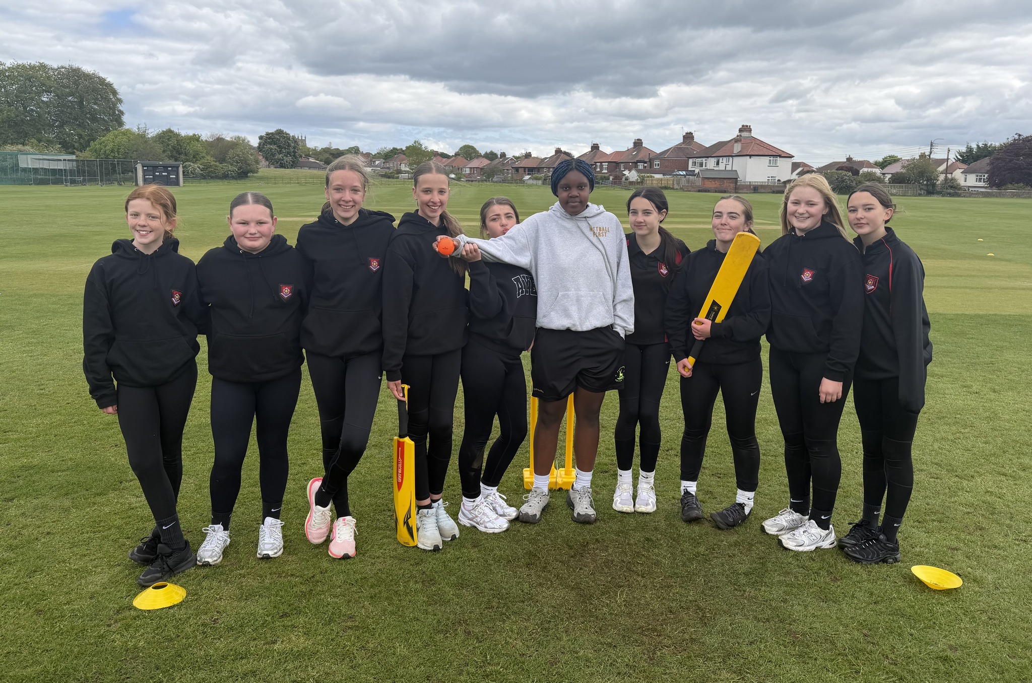 EMS girls' Cricket team after an amazing competition