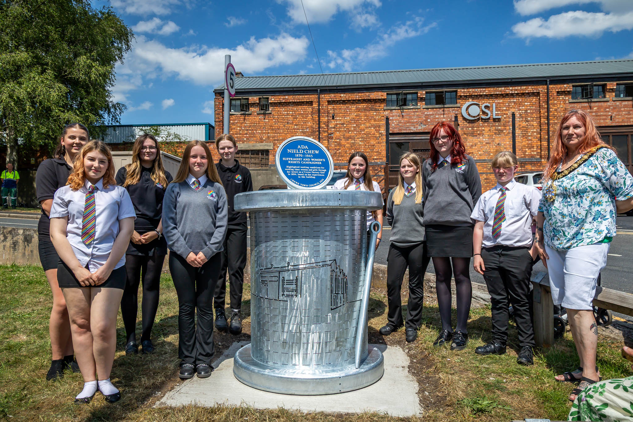 Image of Crewe UTC Female Engineers' Plinth Honours Women's Activist