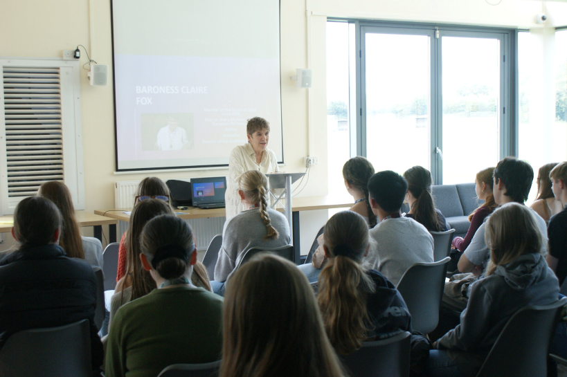 Image of Baroness Fox Discusses Free Speech with CHS Students