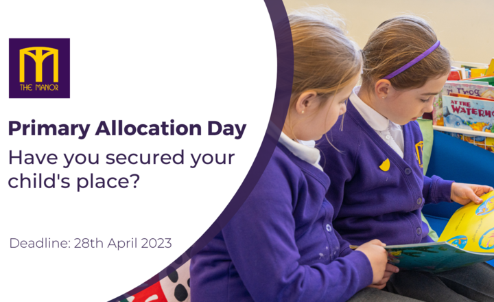 Image of National Offer Day 2023, Joining The Manor CE Primary School