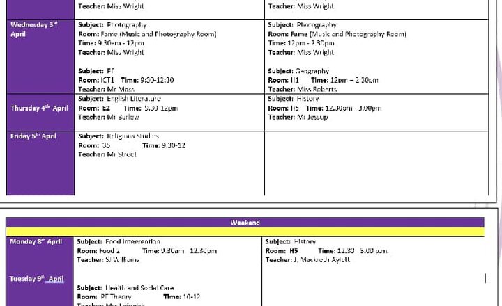 Image of Easter Revision Sessions