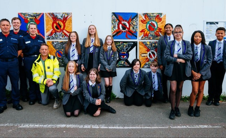 Image of Talented students' work on display at Crewe Fire Station