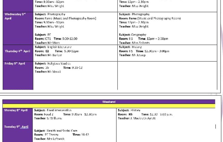 Image of Easter Revision Sessions