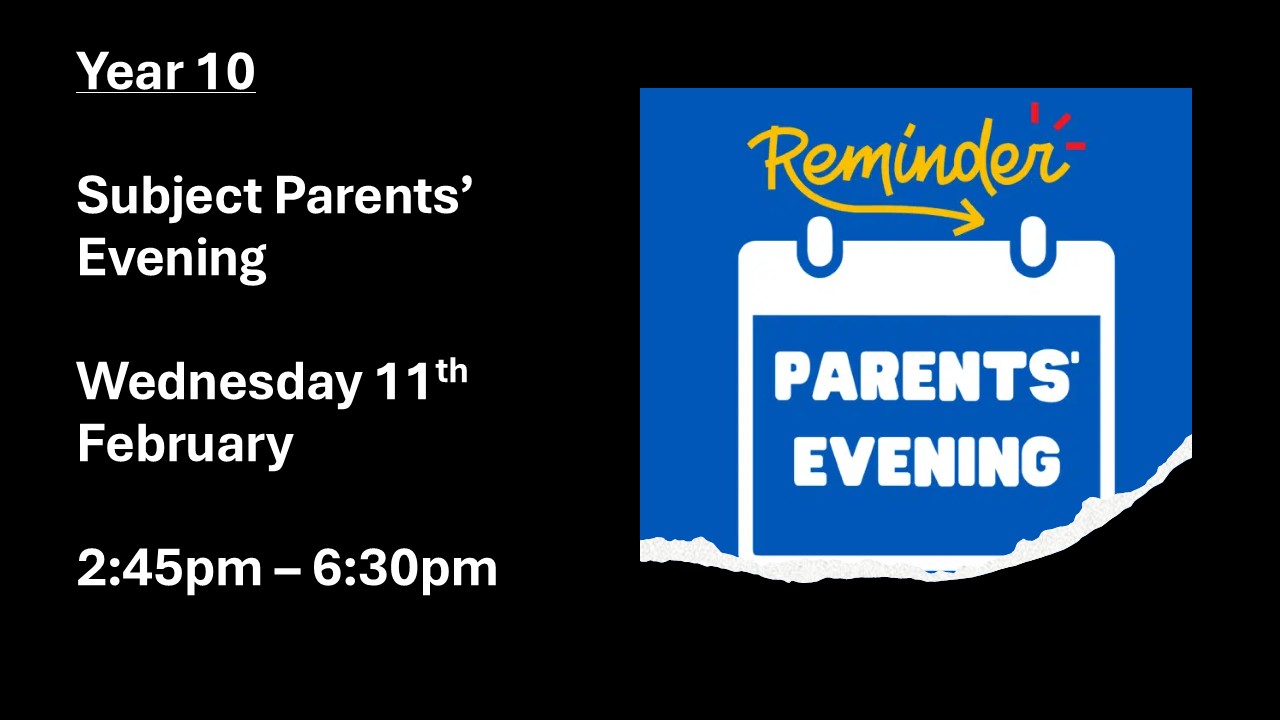 Image of Year 10 Subject Parents' Evening
