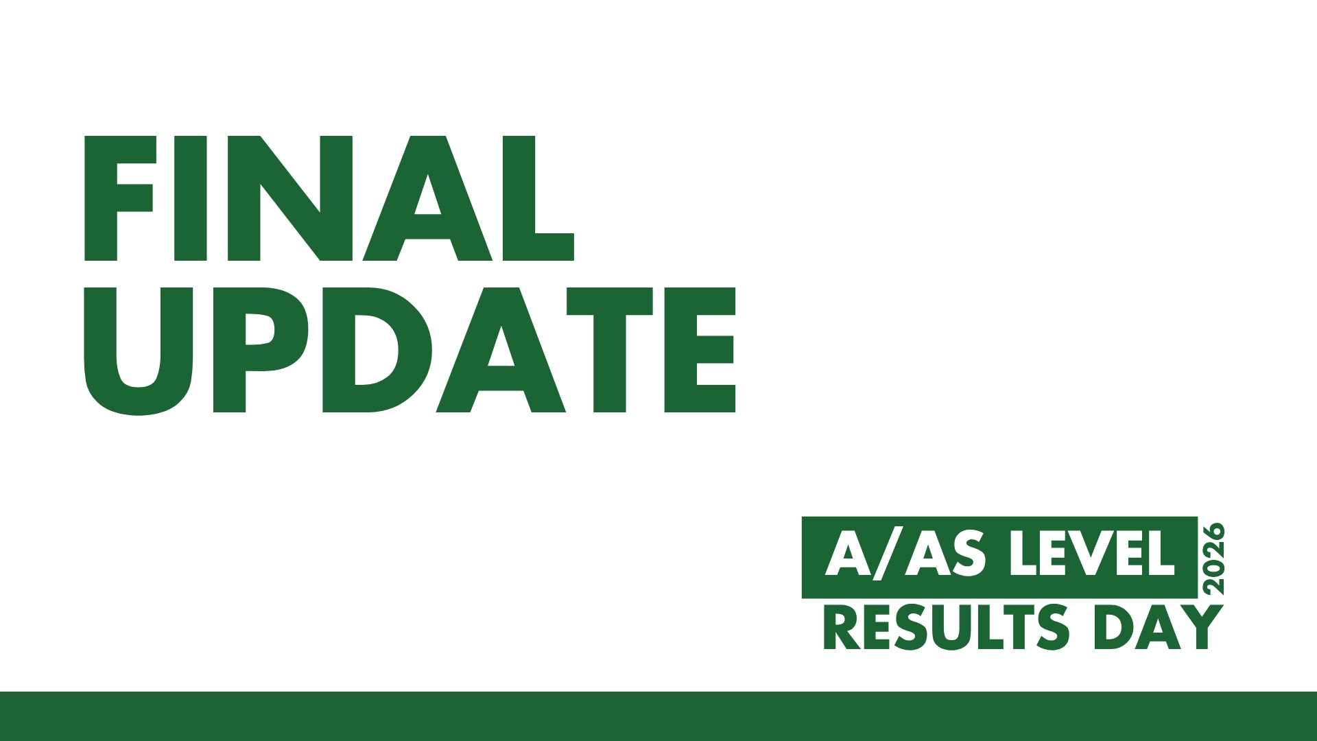 Image of Final Update | A/AS Level Results Day 2026