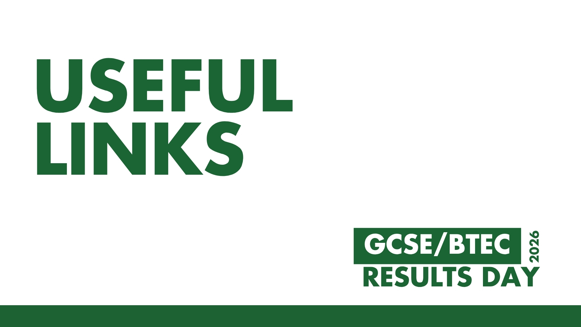 Image of Useful Links | GCSE/BTEC Results Day 2026