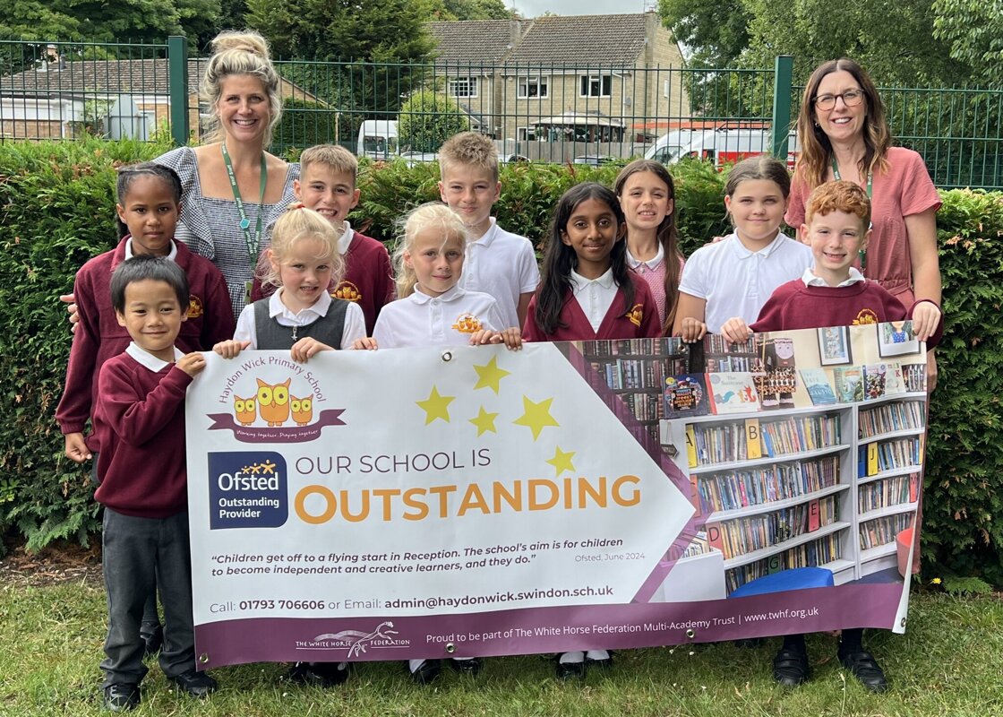 Image of Haydon Wick Primary School celebrates Outstanding Ofsted result!