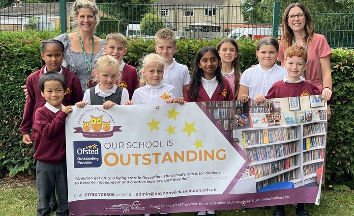 Image of Haydon Wick Primary School celebrates Outstanding Ofsted result!