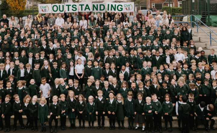 Image of The Croft Primary School rated ‘Outstanding’ in all areas by Ofsted