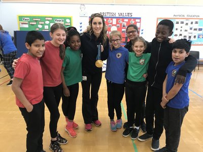 Image of Winter Olympic Gold Medallist Amy Williams visits Palmer