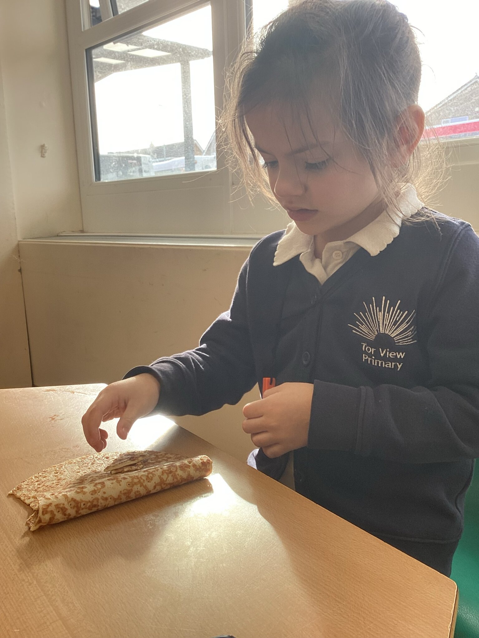 Image of Pancake day in Cherry Tree class!