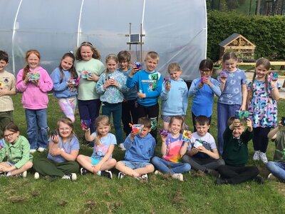 Image of Year 3's Recycled Sunflower Pots!