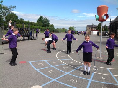 Image of Year 6 Team take the lead with skipping