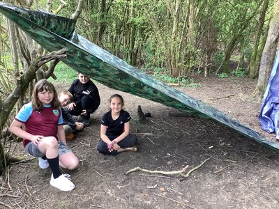 Image of Forest School Fun: Timber hitch knot and kit shelters!
