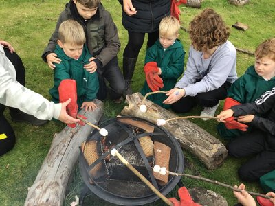 Image of Forest School fun with our buddies!