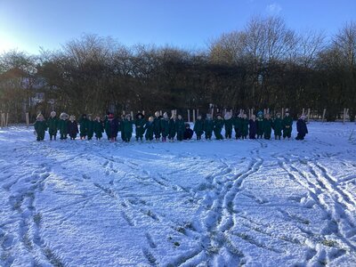 Image of EYFS Snow fun on the field!