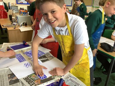 Image of Year 6 Block Printing