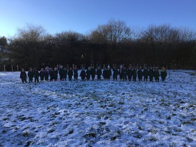 Image of EYFS - There is snow stopping our Forest School!