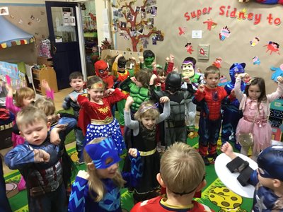Image of Is it a bird?  Is it a plane?  No!  It's Superhero Day!