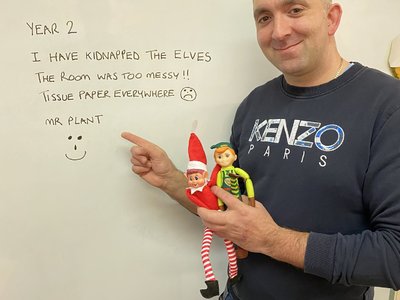 Image of Ernie has been ELFNAPPED!
