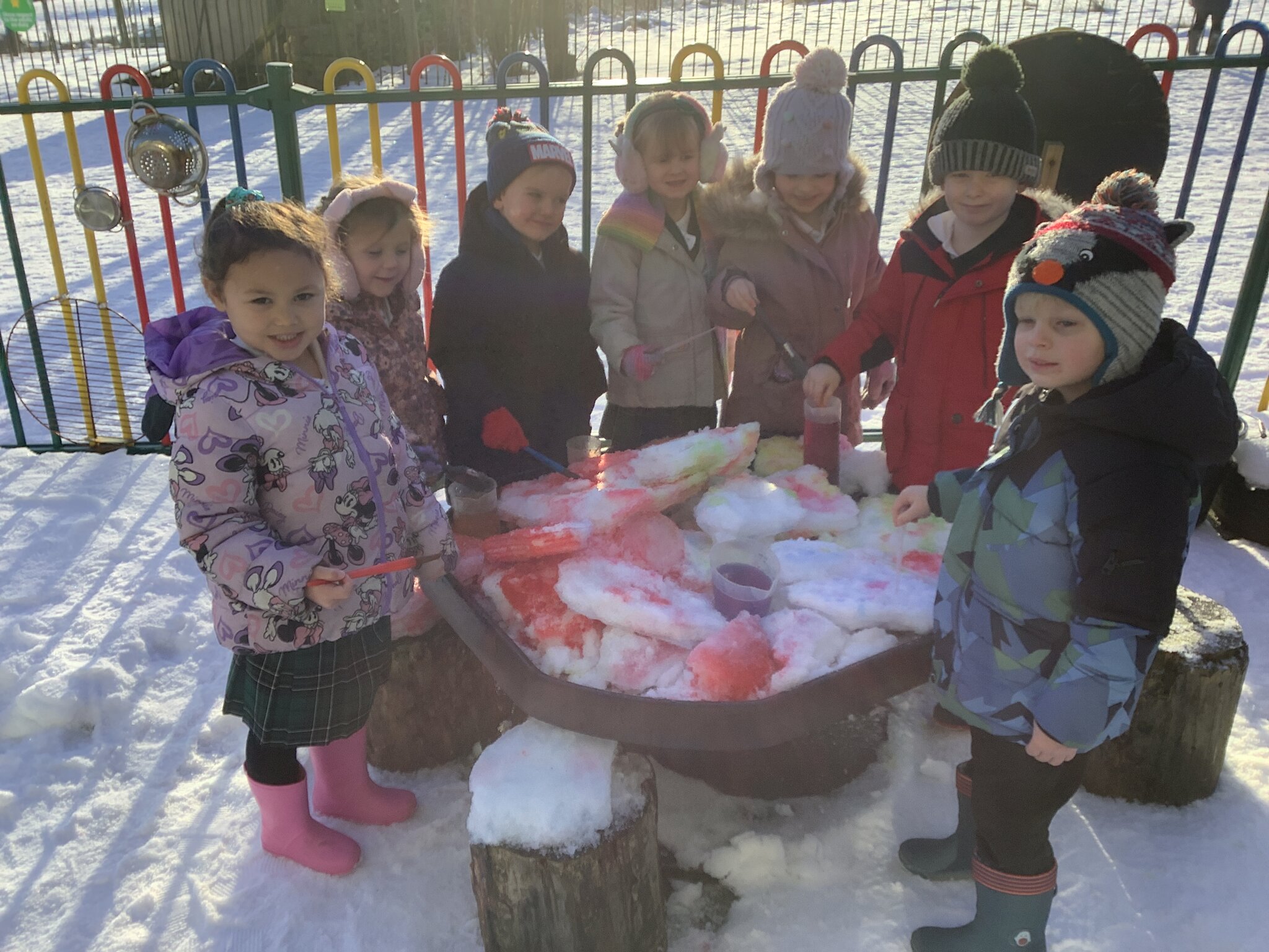 Image of EYFS People who help us and snow painting!