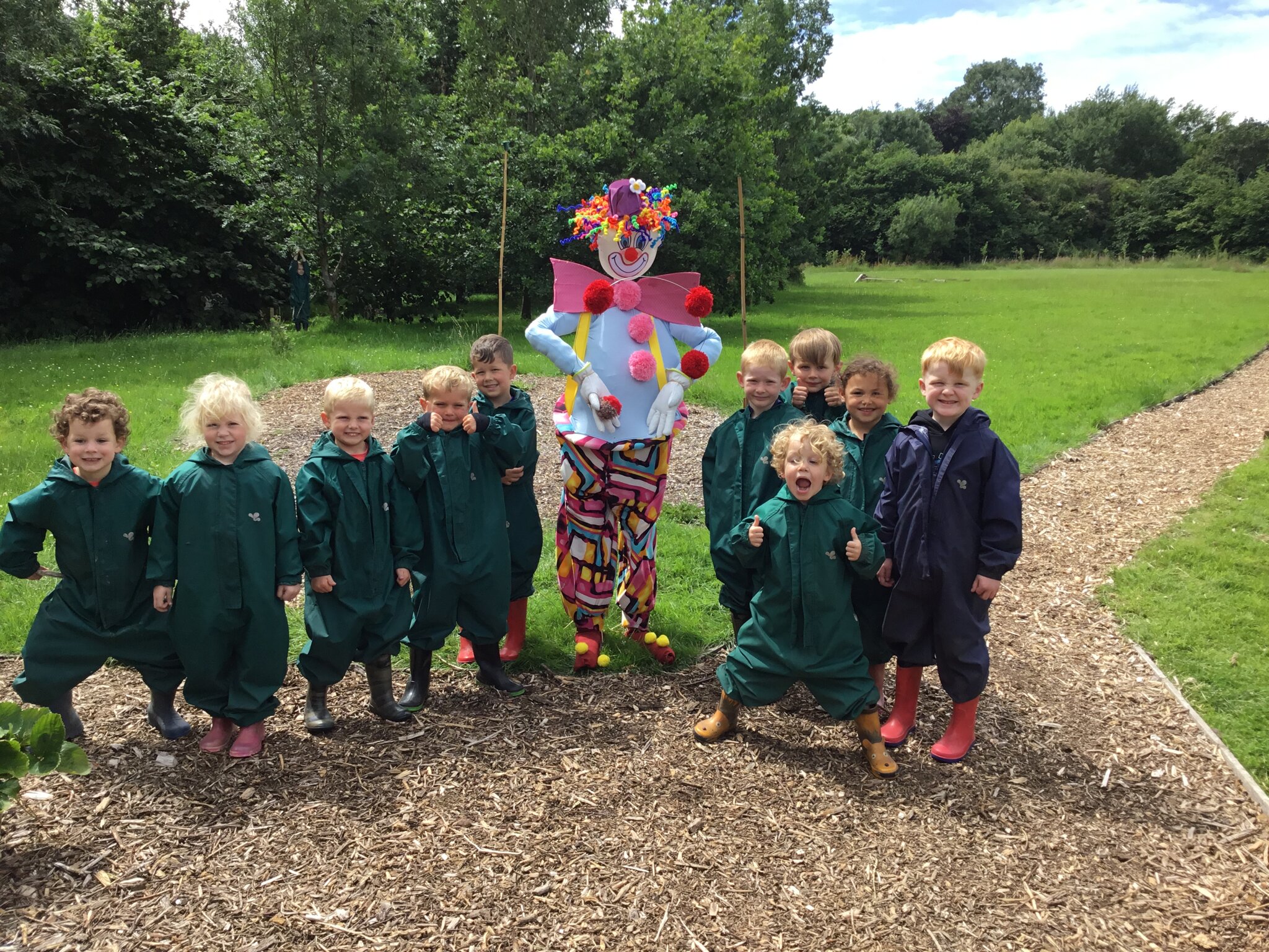 Image of EYFS found a clown on the field!