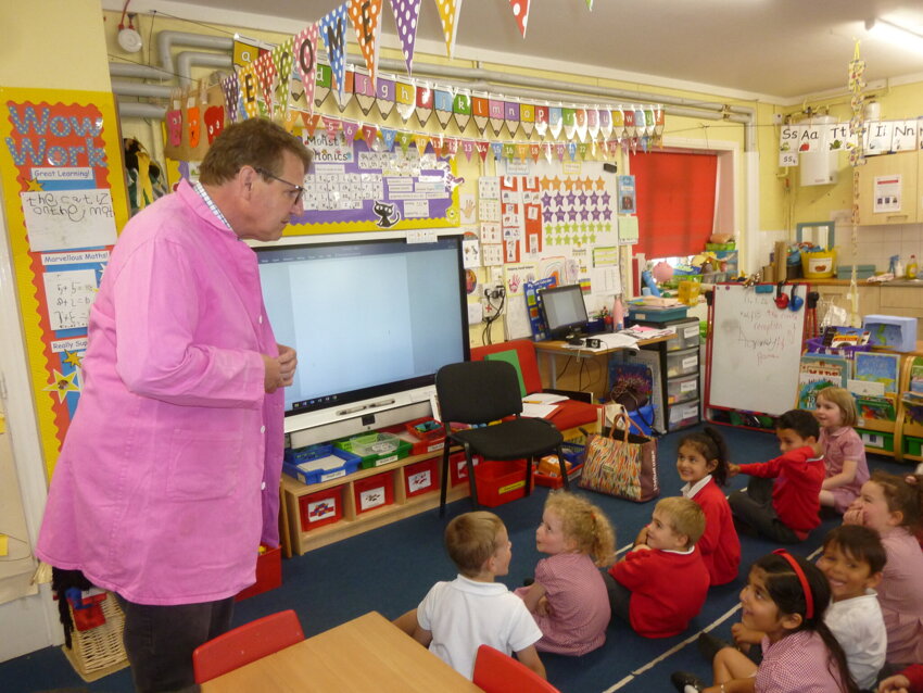 Image of Mr Best visits Reception Class