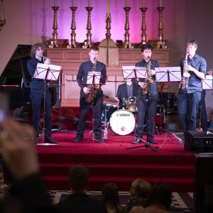 Image of Trust jazz musicians perform at Chiswick Jazz Festival