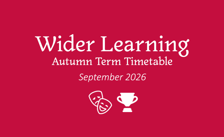 Image of Wider Learning - Extra-curricular timetable