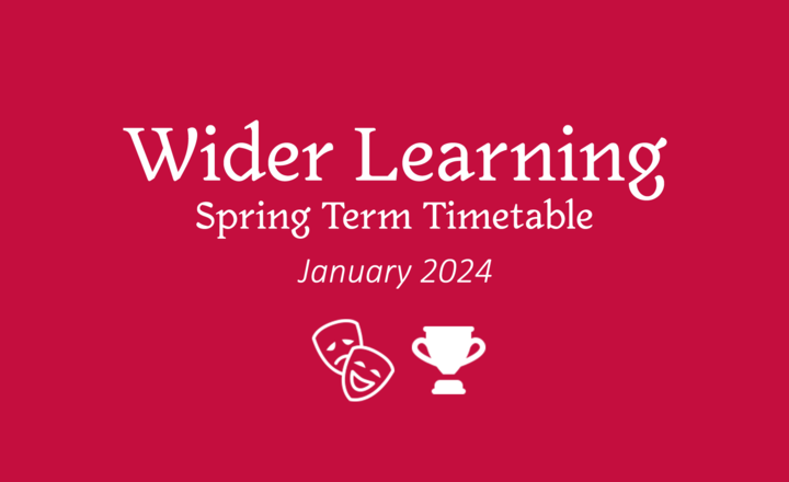 Image of Wider Learning Timetable - January 2024