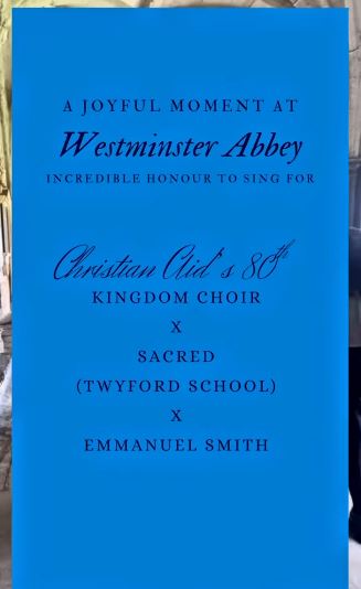 A joyful moment at Westminster Abbey