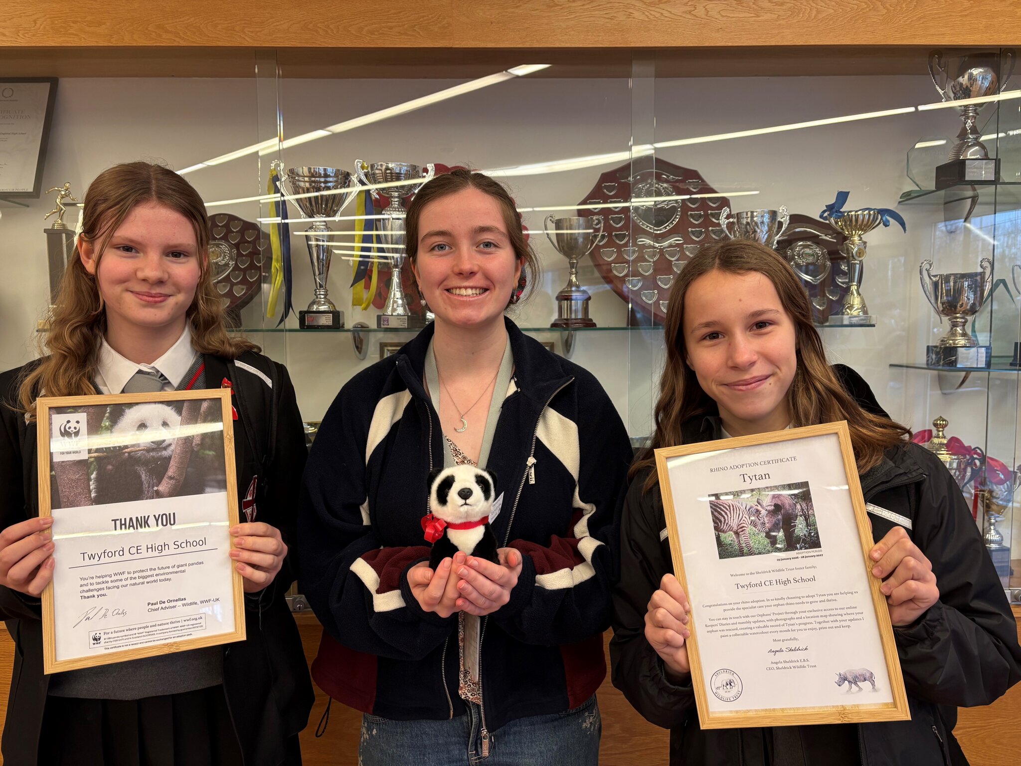 Image of Twyford Eco team adopts Panda and Rhino