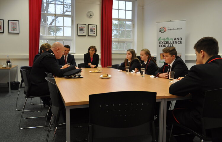 Image of Chief Constable, Andy Cooke hosts Q&A with Year 8 students