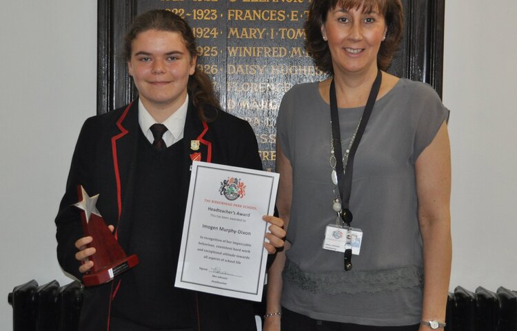 Image of Headteacher’s Award for Star Student