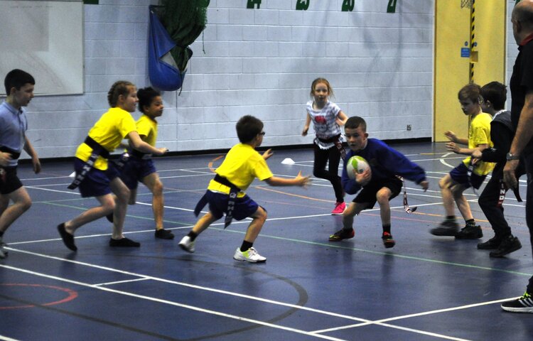 Image of Pupils learn the Haka after competing in Tag Rugby Festival