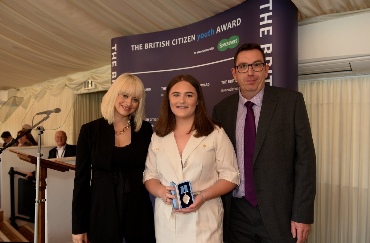 Image of Ellie honoured with a British Citizen Youth Award!