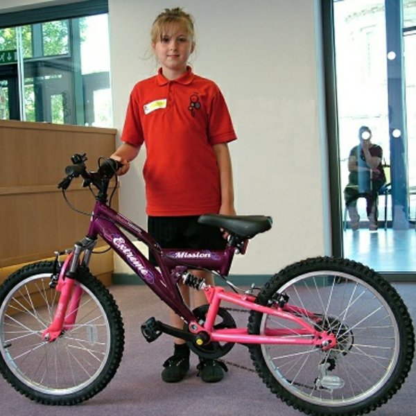 Image of Chloe awarded new bicycle!