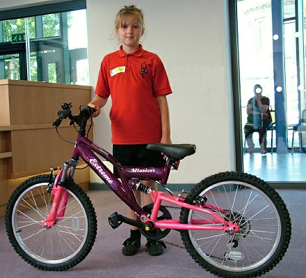 Image of Chloe awarded new bicycle!