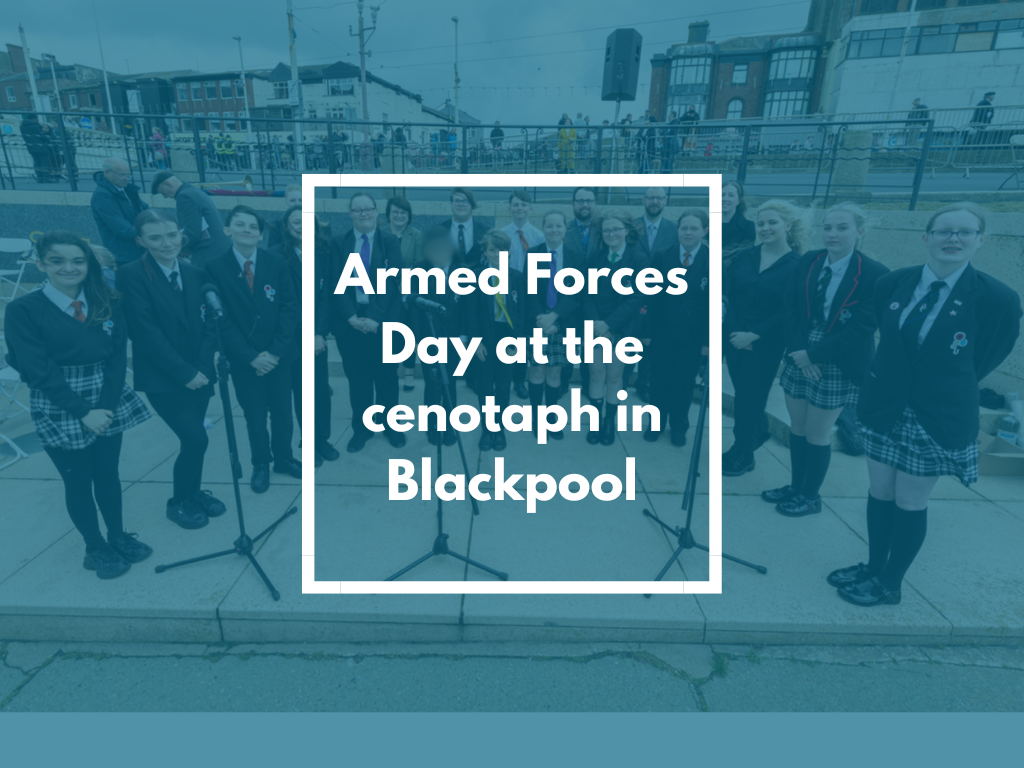 Image of Armed Forces Day at the cenotaph in Blackpool