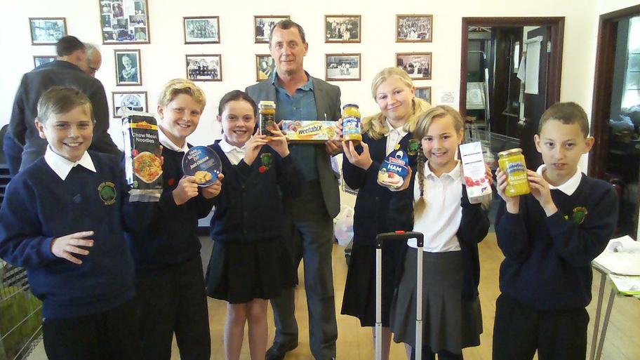 Image of Harvest Festival visit to Poole Food Bank