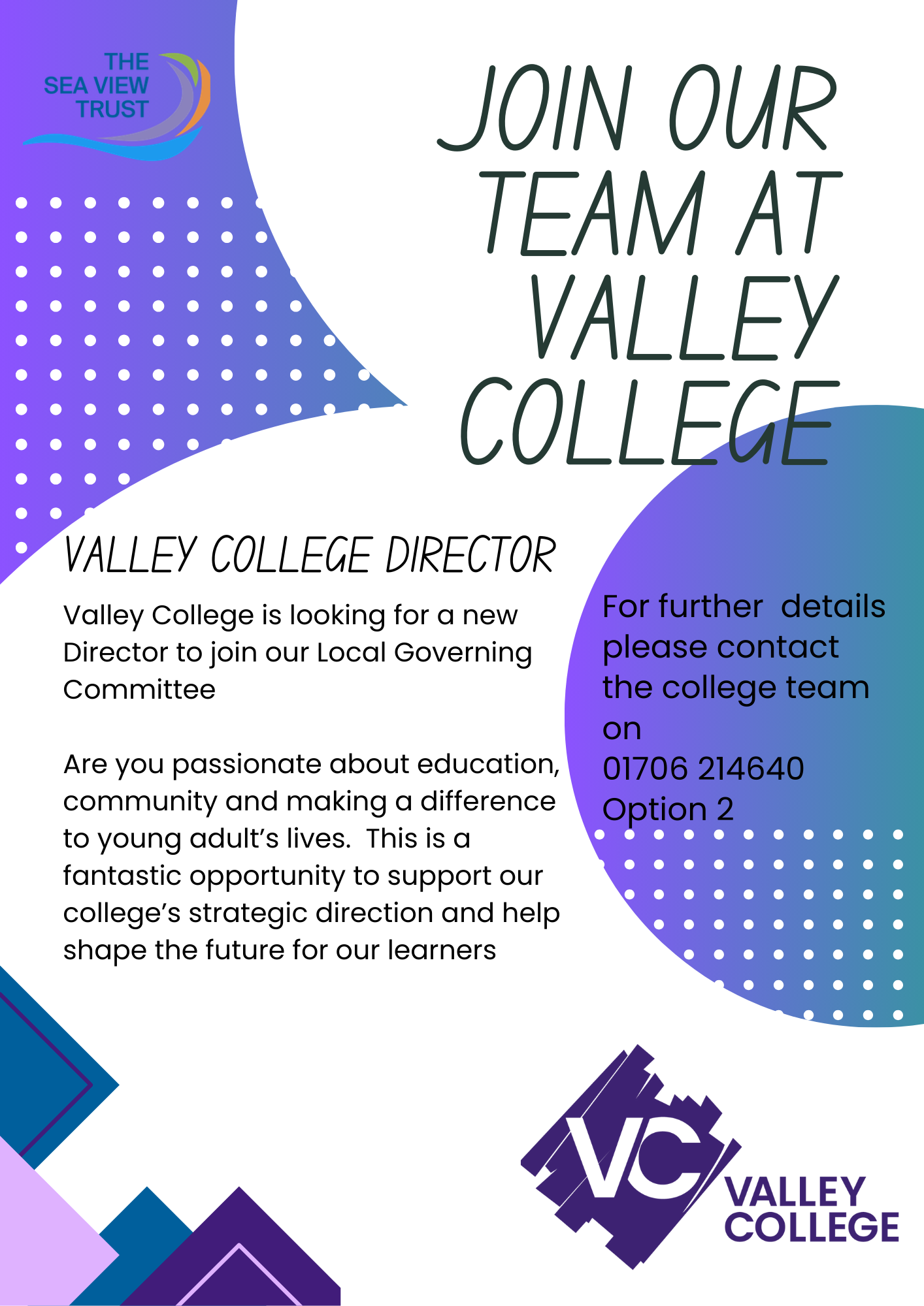 Image of We're Looking for a College Director of our Local Governing Committee
