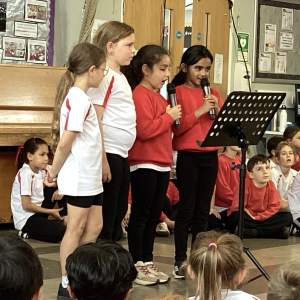 Image of Great Performances from Year 3 in Their First Music Assembly