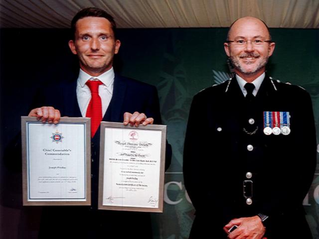 Image of Joe Findlay given Chief Constable Commendation