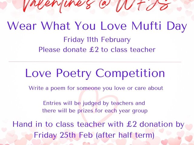 Image of Celebrating Valentines and raising funds for WFJS