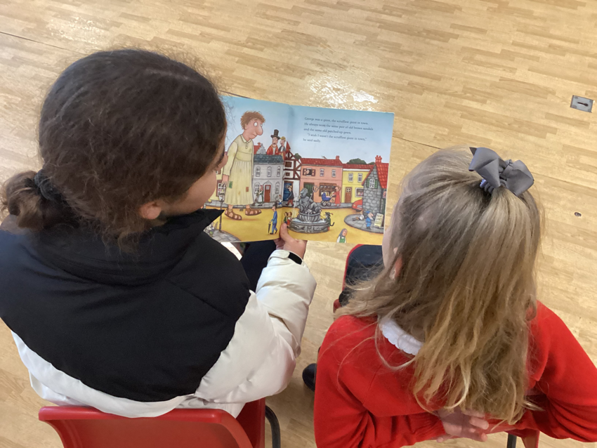 Image of Year 5 Reading Buddies Visited Wallace Fields Infant School