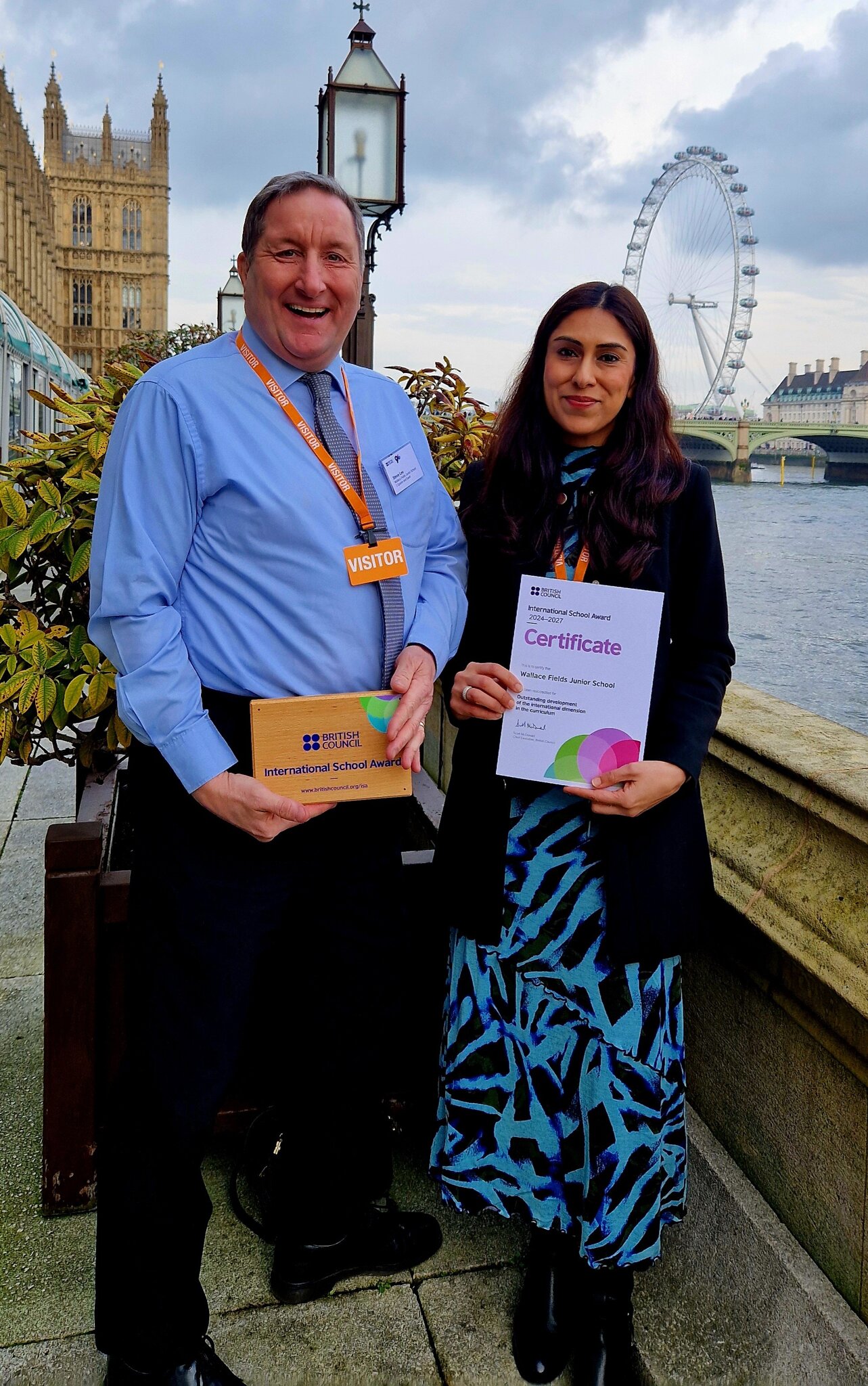 Image of Mr Lee and Mrs Kidwai attend International School Award Ceremony in the Houses of Parliament 